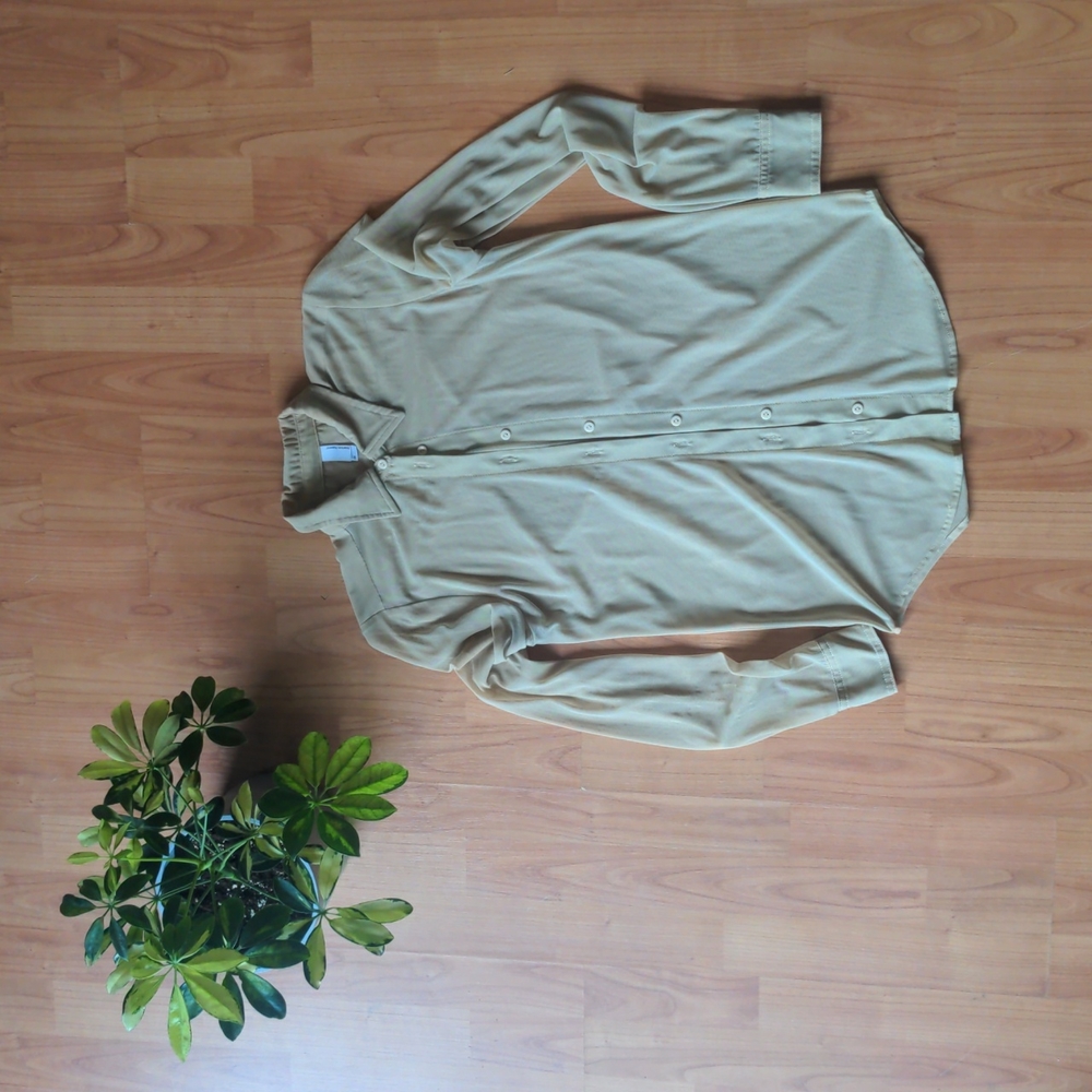 Sheer button down blouse - American Apparel